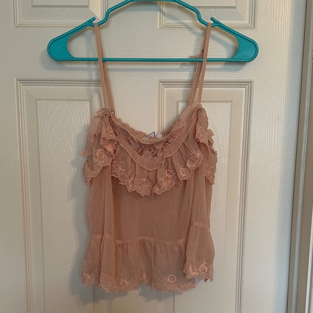 Stradivarius Lace Babydoll Top